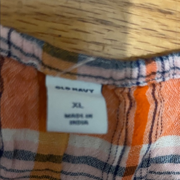 Old Navy Plaid Tie-Front Tiered Sleeveless Top - Picture 7 of 9